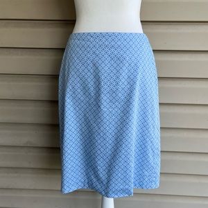 •Ann Taylor• Geometric Pattern Pencil Skirt in Shades of Blue - Size 10